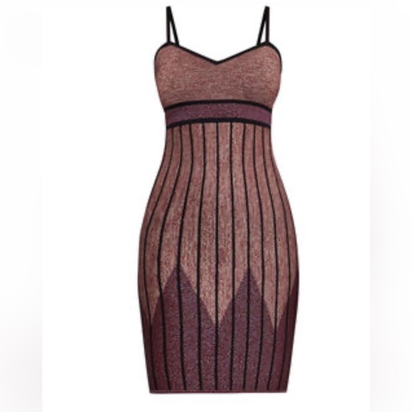 BCBG Metallic Knit Bodycon Dress - Picture 4 of 4